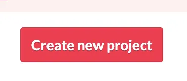 The Create new project button on itch.io's creator dashboard.